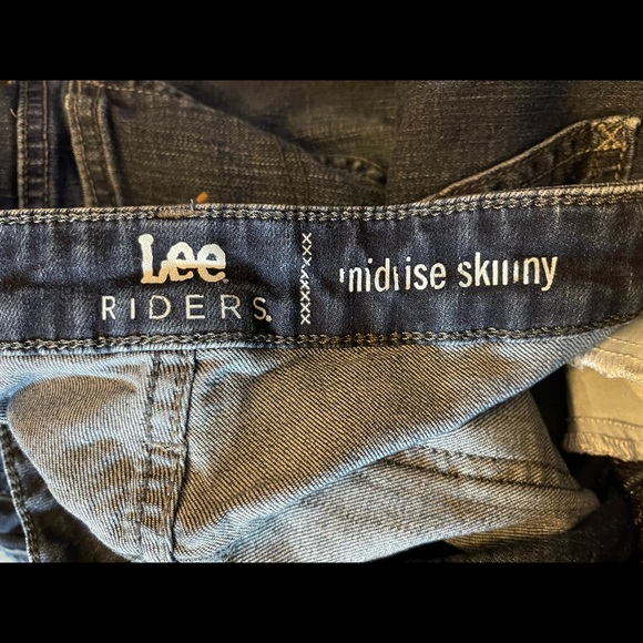 Lee Riders Mid Rise Midrise Skinny Jeans Womens Plus 18 M Cotton Stretch Blend - Picture 3 of 4